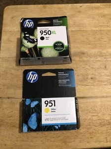 Officejet 950xl Black And 951 Yellow Brand New Exp 2018 & 2021 Hp Ink - Picture 1 of 4