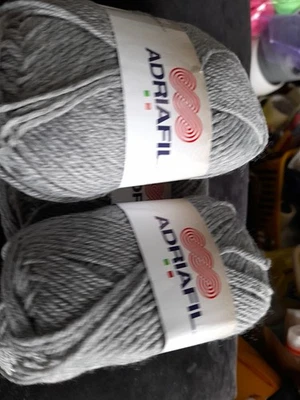 17 X 50g Balls Adriafil Mirage Dk Yarn Shade 52 Mid Grey - Image 1 of 4
