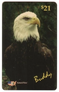 $21. Tarjeta telefónica Buddy The Bald Eagle PRUEBA - Imagen 1 de 1