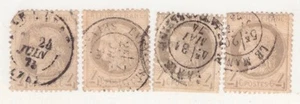 France Scott# 53 4 stamps used Scott=$180 - Picture 1 of 1