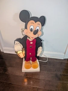 Vintage Disney Santas Workshop Mickey Mouse beleuchtete animierte Musikfigur - Bild 1 von 6