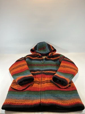 Vintage Woolrich Jacket Women’s Medium Lined Wool Southwest Aztec Coat Hooded - Image 1 of 4