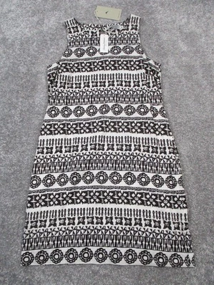 Tommy Bahama Tahití Tango Vestido Mujer Pequeño Blanco Marrón Lino Blusa Nuevo Foto 1 de 4