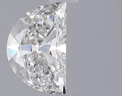 0.69 Ct Half Moon IGI Certified Loose Lab Grown CVD Diamond F Color VS1 Clarity - Image 1 of 4