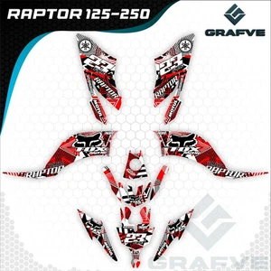 Yamaha Raptor 125 250 kit graphics decals stickers Atv Quad YFM125R YFM250R - Bild 1 von 1