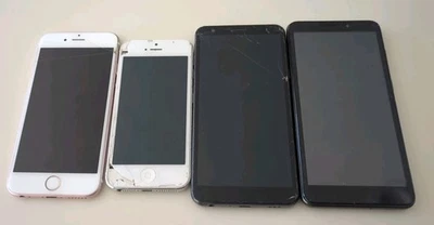 Lote misto de 4 celulares. Várias marcas diferentes. Peças não testadas - Imagem 1 de 4