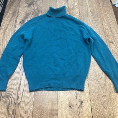 Suéter The Limited Lana de Cordero/Angora Cuello Alto Verde, Para Mujer M Foto 1 de 4