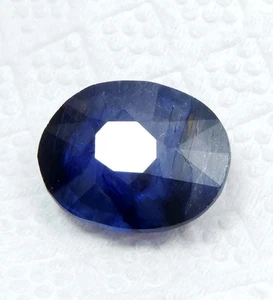 Natural Enhanced Certified Oval Cut Blue Sapphire Loose Gemstone 5.90 Cts - Picture 1 of 5