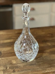 NOS NEW Mikasa COVENTRY Crystal Cut Round DECANTER Bottle with Stopper - Picture 1 of 3