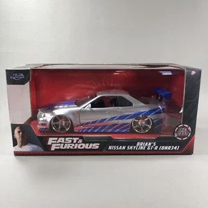 Jada Toys Fast & Furious Brian's Nissan Skyline GT-R BNR34 silberfarben 1:24 - Bild 1 von 12