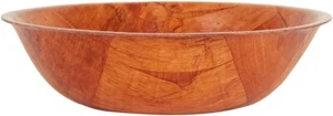 15 cm Redondo Tejido Fruta Snack Postre Ensalada Madera Servir Cocina Cuenco x 4! [B1 - Imagen 1 de 4