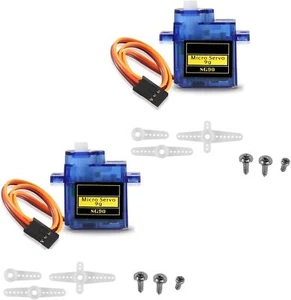 2x Micro Servo 9G für RC Flugzeug Boot Roboter Arduino Raspberry Blau - Bild 1 von 6