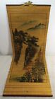 Bamboo Hanging Wall Scroll Decor Vintage Asian Waterfall A3