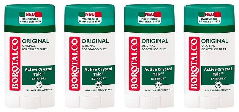 BOROTALCO Original Fresh Deodorant Deo Stick Deostick 48 Stunden Schutz 4x 40 ml