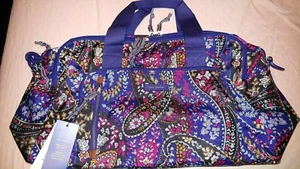 Vera Bradley's COMPACT WEEKENDER Lighten Up PETITE PAISLEY Pattern, Luggage NWT - Picture 1 of 12