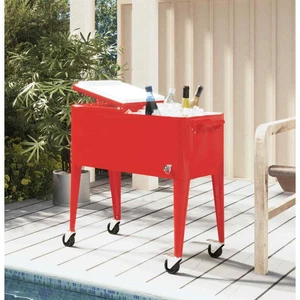 Kühlwagen mit Rollen Rot 92x43x89 cm vidaXL - Bild 1 von 9
