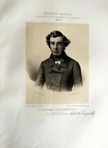 LITHOGRAPHIE GALERIE DES REPRESENTANTS DU PEUPLE ANNEE 1848 HENRI DE TOCQUEVILLE - Photo 1/1