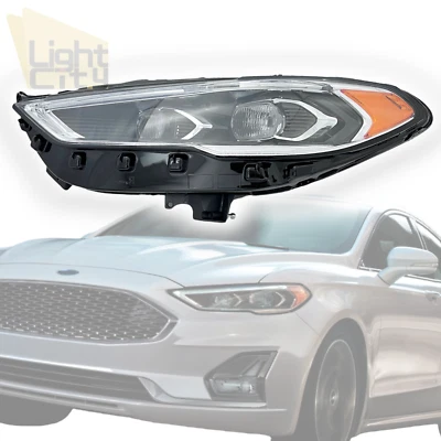 Full LED Headlight For 2017-2020 Ford Fusion Projector Black Driver Side w/ BUlb - Image 1 of 4