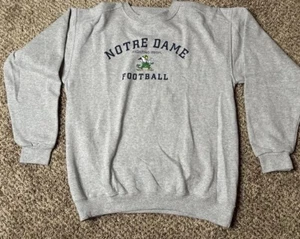Felpa vintage Santee Notre Dame combattimento calcio irlandese taglia L  - Foto 1 di 3