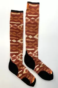 SMARTWOOL Ski Targeting Kissen kollidierende Wolken Druck OTC Socken - ORANGE ROST - Bild 1 von 3