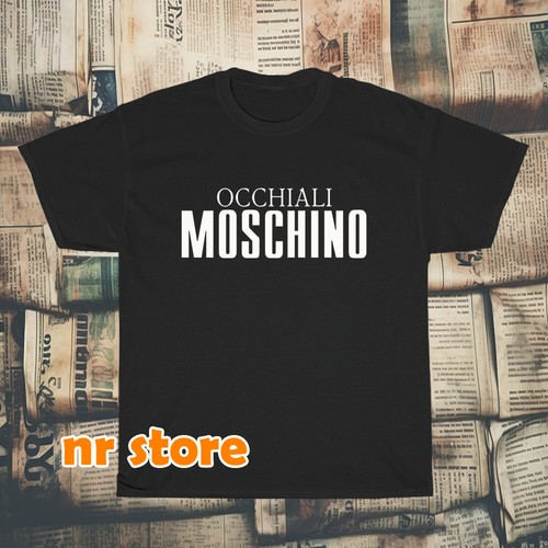 T shirt unisex Moschino Occhiali logo divertente nuova taglia dalla S alla 5XL