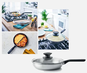 Nuevo Universal Series Utensilios de Cocina 9" Sartén Recubierta con Cubierta de Vidrio Nuevo - Imagen 1 de 2