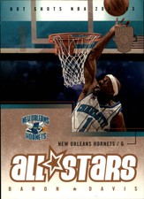 2002-03 Fleer Hot Shots Hot Hands Hornets Basketball Card #161 Baron Davis /199