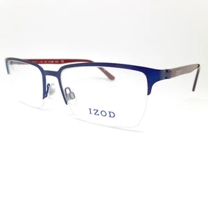 IZOD IZ 2109 Blue Burgundy 55mm New Authentic RX Eyeglass Frame - Picture 1 of 4