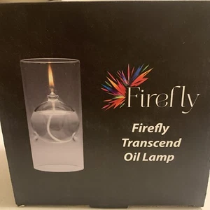 Lámpara de aceite de vidrio transparente Firefly moderna Transcend | Vidrio de borosilicato de 2 piezas - Imagen 1 de 2