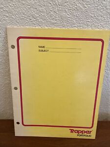 Vintage 80's Trapper Keeper School Folder Portfolio Yellow Pink