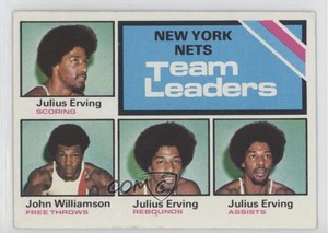 1975-76 Topps Team Leaders Julius Erving John Williamson #282 HOF