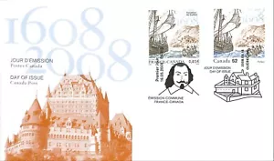 Canada - FDC - Scott 2269 - Founding of Quebec City - 2008 - Joint Issue France - Picture 1 of 1