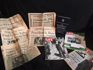 JFK Assassination Media Materials e Informe Warren con Artículo de Bonificación Original Años 60 - Imagen 1 de 12