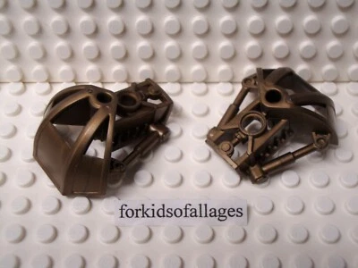 Lego Bionicle armadura de ombro 47310 plana ouro escuro (par) Toa Metru - Imagem 1 de 2