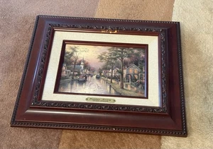 Thomas Kinkade Hometown Morning 10x12 Framed w/ COA Certificate Of Authenticity - Picture 1 of 5
