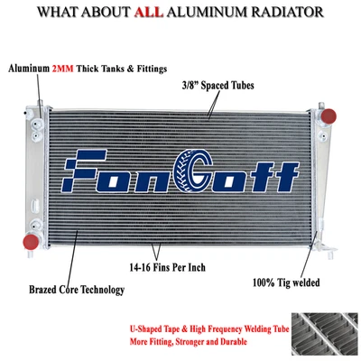 3 Row Aluminum Radiator For Ford F-150 F-250 F350 Expedition 4.2L 5.4L 1999-2003 Foto 1 de 4