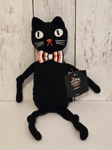 Target Hyde & Eek 2025 12" tela tejida cuidador gato negro con pajarita Halloween NUEVO - Imagen 1 de 4