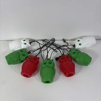 Cadena de luces de búho molde soplado de colección 7 plástico patio autocaravana camping Tiki ojo ámbar  Foto 1 de 4