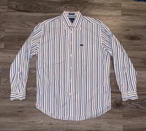 Façonnable Shirt Mens Medium Multicolor Stripe Long Sleeve Button Down Made USA - Picture 1 of 5