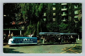 Sheraton Park Hotel, Cherry Blossom Special Tram, Washington DC Vintage Postcard - Picture 1 of 2