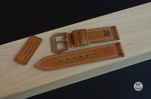 24 mm Vintage 74 Cinturino artigianale Leather Watch Strap Handmade Pam Italy - Picture 1 of 14