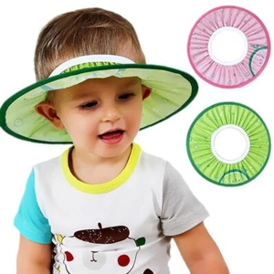 Baby Kids Child Shower Cap For Hair Wash Bath Soft Waterproof Protect Shield Hat - Picture 1 of 11