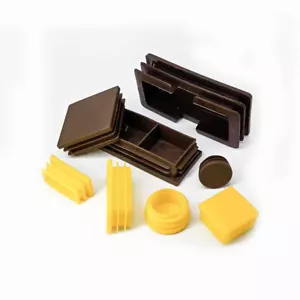 Round/Square Plastic Blanking End Caps Tube Pipe Insert Plugs Bung Various Size - Picture 1 of 49