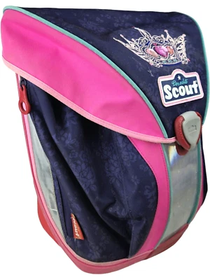 SCOUT Schulranzen Set Mädchen Krone Strass 4tlg – Turnbeutel Mäppchen Geldbörse - Bild 1 von 4