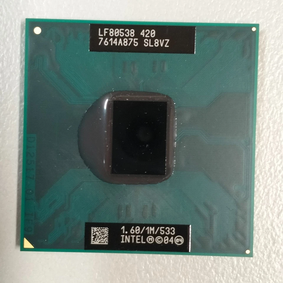 Intel Celeron M 420 CPU 1.6 GHz 1MB L2 27W 1-Core Processor Socket 478 SL8VZ - Image 1 of 4