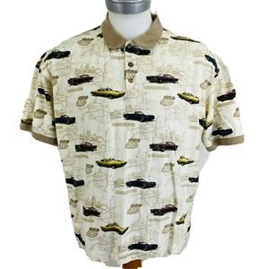 Polo Woodland Trail Para Hombre Talla: XL Route 66 Cars Crema y Tostado Manga Corta U26 - Imagen 1 de 7