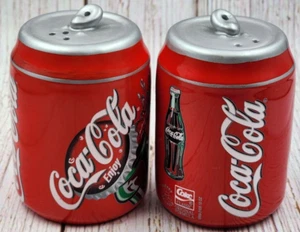 VTG Salt & Pepper Shakers COCA-COLA COKE Can - Picture 1 of 3