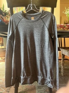 LUCY~ Lucy tech Long Sleeve Dark Grey Top M - Picture 1 of 9