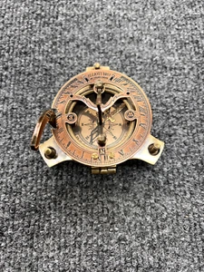Vintage Marine WEST London Antique 2.5" Brass Sundial Compass Nautical Decor - Picture 1 of 10