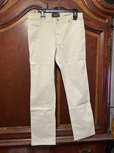 Ermenegildo Zegna Herren Khaki Denim Jeans Gr. 34 Neu NICHT - Bild 1 von 16
